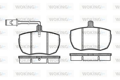 P156311 WOKING Комплект тормозных колодок, дисковый тормоз