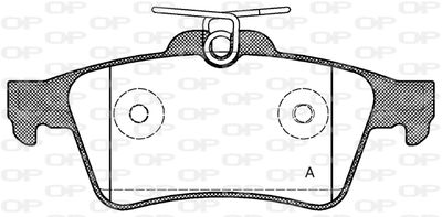 BPA084220 OPEN PARTS Комплект тормозных колодок, дисковый тормоз