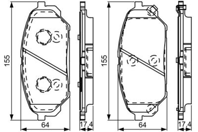 0986495310 BOSCH Комплект тормозных колодок, дисковый тормоз