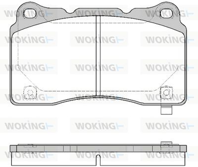 P766324 WOKING Комплект тормозных колодок, дисковый тормоз