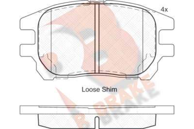 RB2107 R BRAKE Комплект тормозных колодок, дисковый тормоз