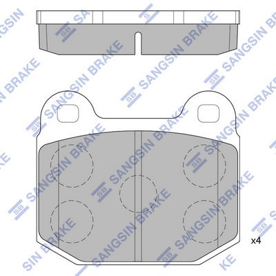 SP2121 Hi-Q Комплект тормозных колодок, дисковый тормоз