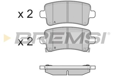 BP3379 BREMSI Комплект тормозных колодок, дисковый тормоз