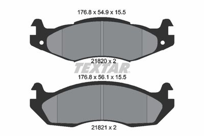 2182001 TEXTAR Комплект тормозных колодок, дисковый тормоз