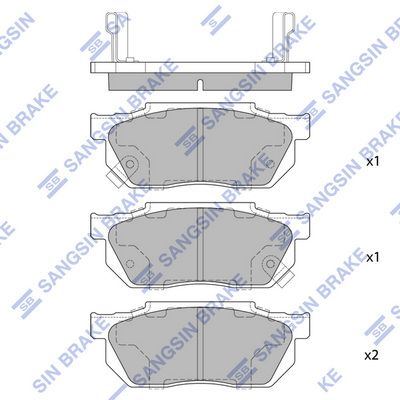 SP1462 Hi-Q Комплект тормозных колодок, дисковый тормоз