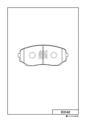 D3142 MK Kashiyama Комплект тормозных колодок, дисковый тормоз
