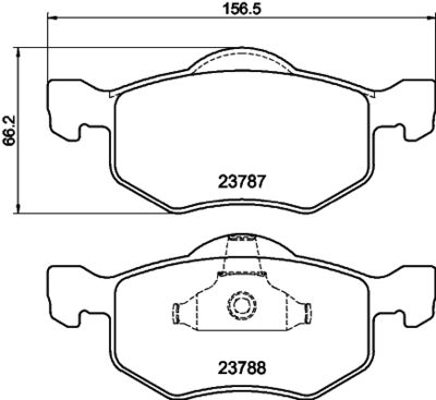 8DB355027951 HELLA Комплект тормозных колодок, дисковый тормоз