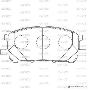 SN907 ADVICS Комплект тормозных колодок, дисковый тормоз