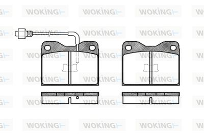 P108302 WOKING Комплект тормозных колодок, дисковый тормоз