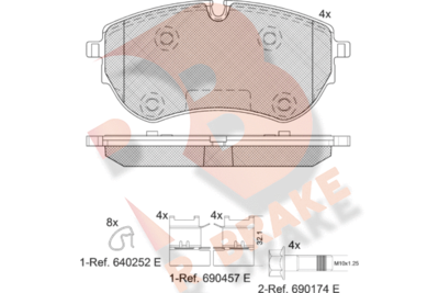 RB2319 R BRAKE Комплект тормозных колодок, дисковый тормоз