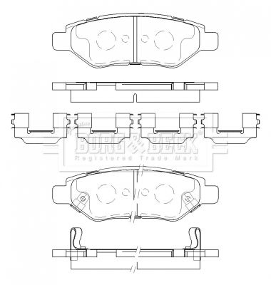 BBP2469 BORG & BECK Комплект тормозных колодок, дисковый тормоз