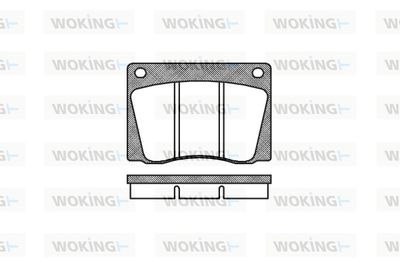 P137300 WOKING Комплект тормозных колодок, дисковый тормоз