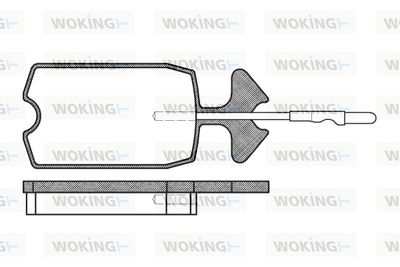 P134304 WOKING Комплект тормозных колодок, дисковый тормоз