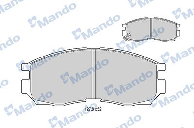 MBF015340 MANDO Комплект тормозных колодок, дисковый тормоз