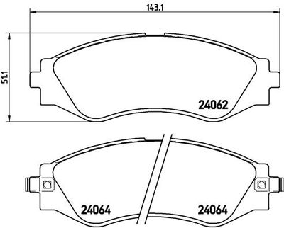 P10006 BREMBO Комплект тормозных колодок, дисковый тормоз