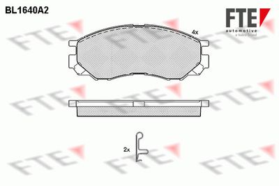 BL1640A2 FTE Комплект тормозных колодок, дисковый тормоз