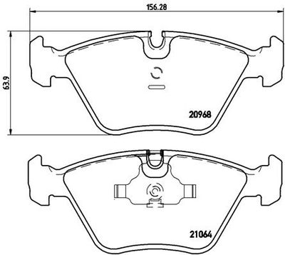 P06012 BREMBO Комплект тормозных колодок, дисковый тормоз