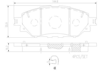 P83167 BREMBO Комплект тормозных колодок, дисковый тормоз