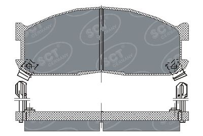 SP128PR SCT - MANNOL Комплект тормозных колодок, дисковый тормоз