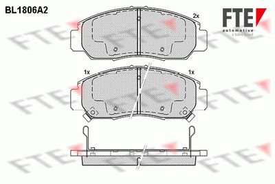 BL1806A2 FTE Комплект тормозных колодок, дисковый тормоз
