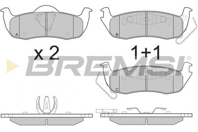 BP3239 BREMSI Комплект тормозных колодок, дисковый тормоз