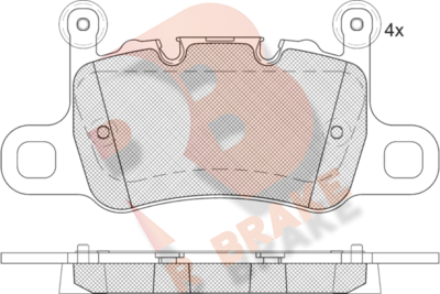 RB2348208 R BRAKE Комплект тормозных колодок, дисковый тормоз