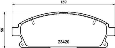 8DB355030171 HELLA Комплект тормозных колодок, дисковый тормоз