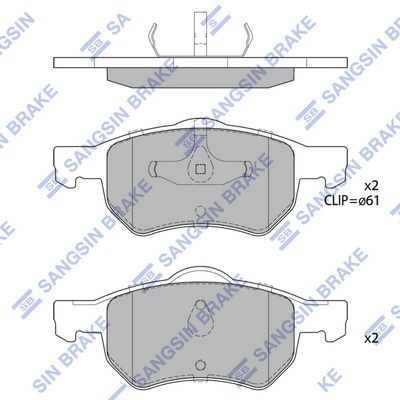 SP4183 Hi-Q Комплект тормозных колодок, дисковый тормоз