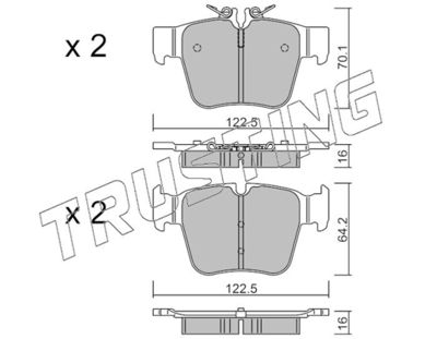 11350 TRUSTING Комплект тормозных колодок, дисковый тормоз