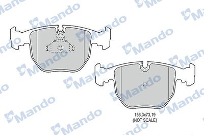 MBF015405 MANDO Комплект тормозных колодок, дисковый тормоз