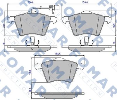 FO814781 FOMAR Friction Комплект тормозных колодок, дисковый тормоз