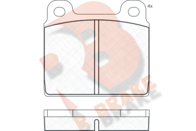 RB0020 R BRAKE Комплект тормозных колодок, дисковый тормоз