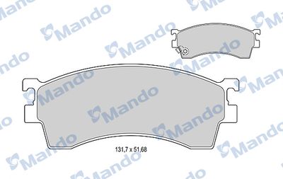 MBF015620 MANDO Комплект тормозных колодок, дисковый тормоз