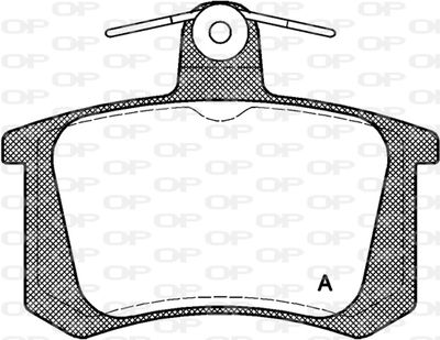 BPA013520 OPEN PARTS Комплект тормозных колодок, дисковый тормоз