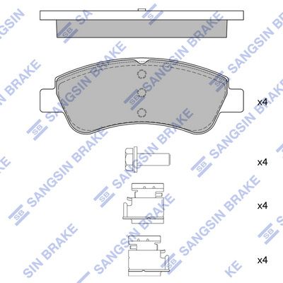 SP1241 Hi-Q Комплект тормозных колодок, дисковый тормоз