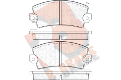 RB0052 R BRAKE Комплект тормозных колодок, дисковый тормоз