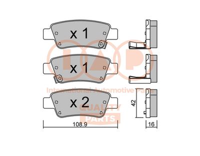 70406066P IAP QUALITY PARTS Комплект тормозных колодок, дисковый тормоз