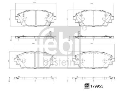 179955 FEBI BILSTEIN Комплект тормозных колодок, дисковый тормоз