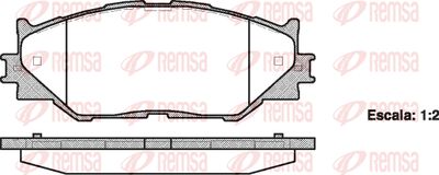 120100 REMSA Комплект тормозных колодок, дисковый тормоз