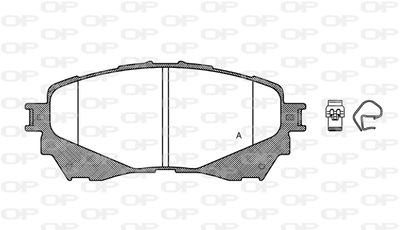 BPA153804 OPEN PARTS Комплект тормозных колодок, дисковый тормоз