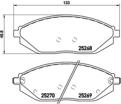 P10054 BREMBO Комплект тормозных колодок, дисковый тормоз