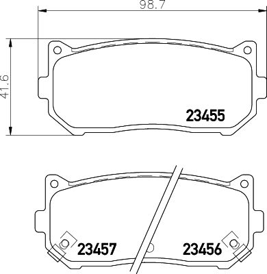 8DB355027521 HELLA Комплект тормозных колодок, дисковый тормоз