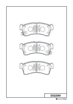 D5220M MK Kashiyama Комплект тормозных колодок, дисковый тормоз