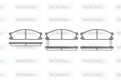 P336302 WOKING Комплект тормозных колодок, дисковый тормоз