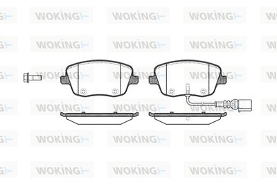 P675301 WOKING Комплект тормозных колодок, дисковый тормоз