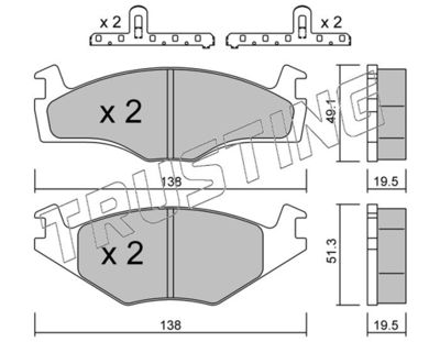 0471K TRUSTING Комплект тормозных колодок, дисковый тормоз