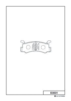 D3031 MK Kashiyama Комплект тормозных колодок, дисковый тормоз