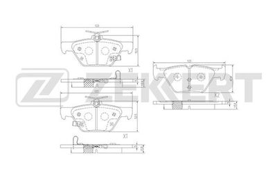 BS1520 ZEKKERT Комплект тормозных колодок, дисковый тормоз