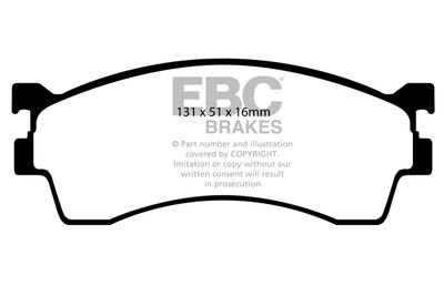 DP1409 EBC Brakes Комплект тормозных колодок, дисковый тормоз