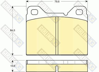 6110652 GIRLING Комплект тормозных колодок, дисковый тормоз